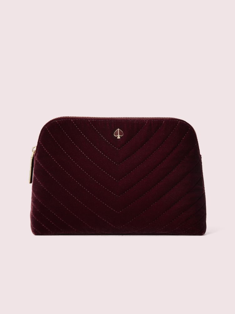 Kate spade velvet cosmetic bag sale