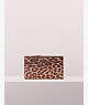 Kate Spade,metallic leopard small slim bifold wallet,Rose Gold Multi
