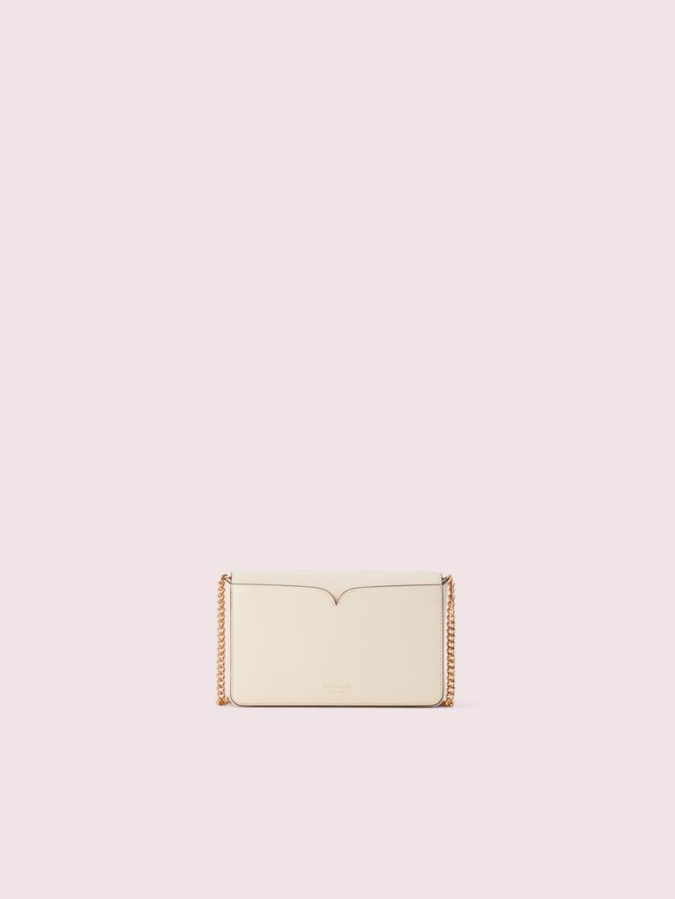 Buy KATE SPADE Nicola Twistlock Wallet with Chain Strap, White Color Women