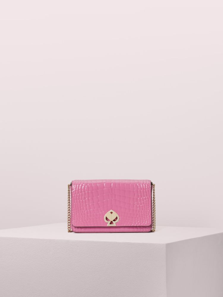 Kate Spade,Romy Croc-embossed Chain Wallet,