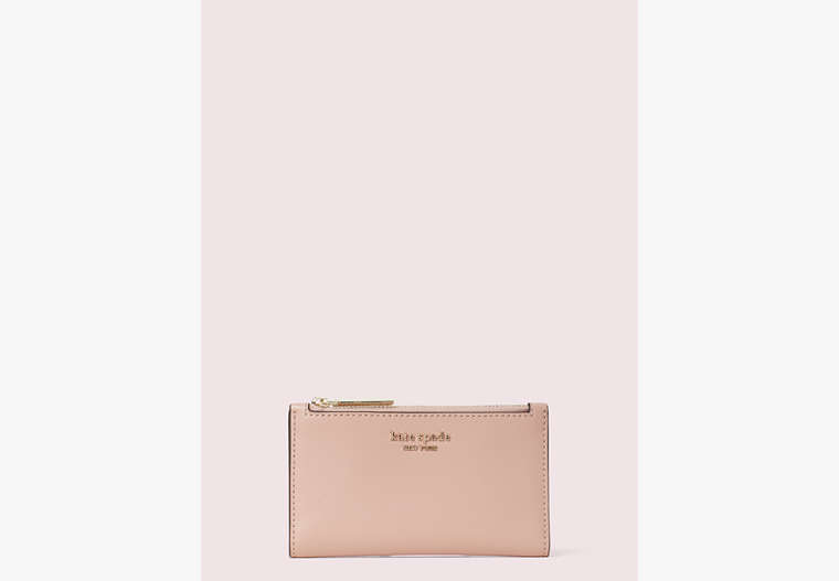Kate Spade,spencer small slim bifold wallet,Rosy Cheeks