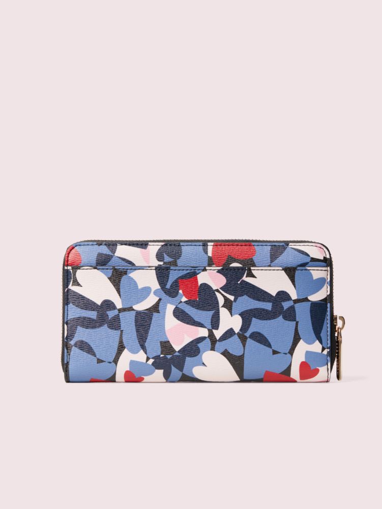 Kate Spade,Spencer Heart Party Zip-around Continental Wallet,