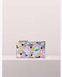 Kate Spade,spencer glitter floral small slim bifold wallet,Moonglow