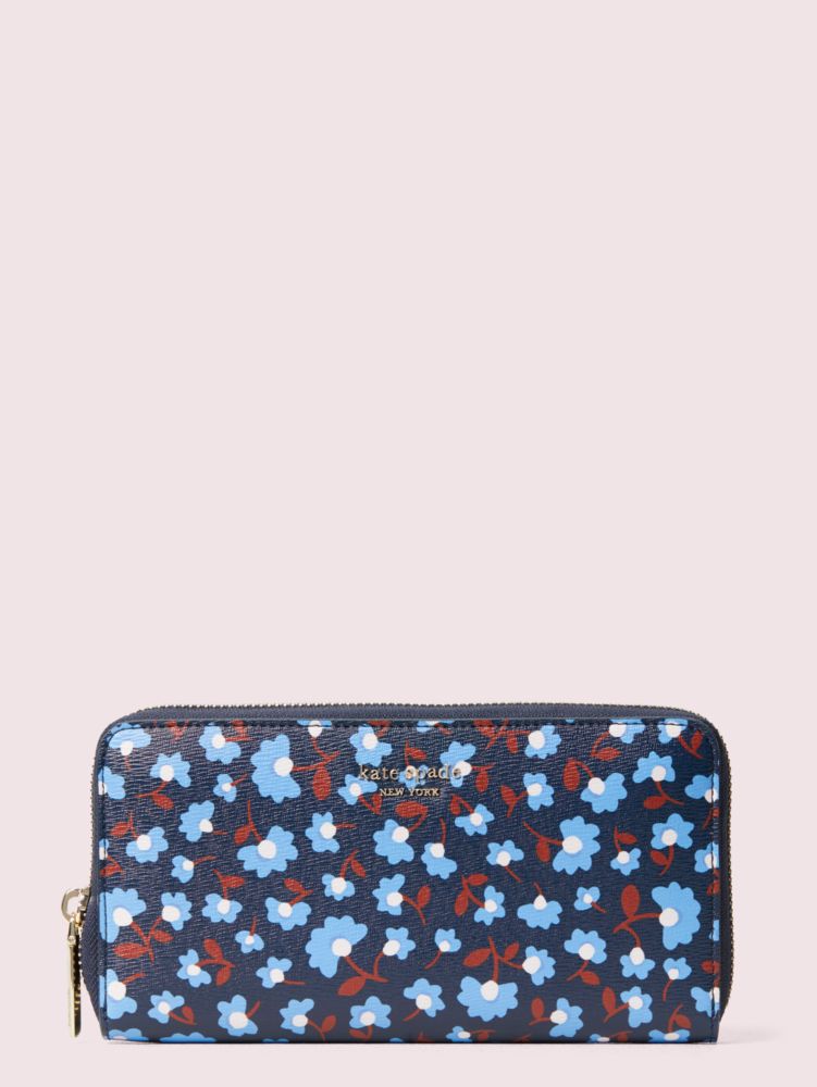 Kate spade cheap blue floral wallet