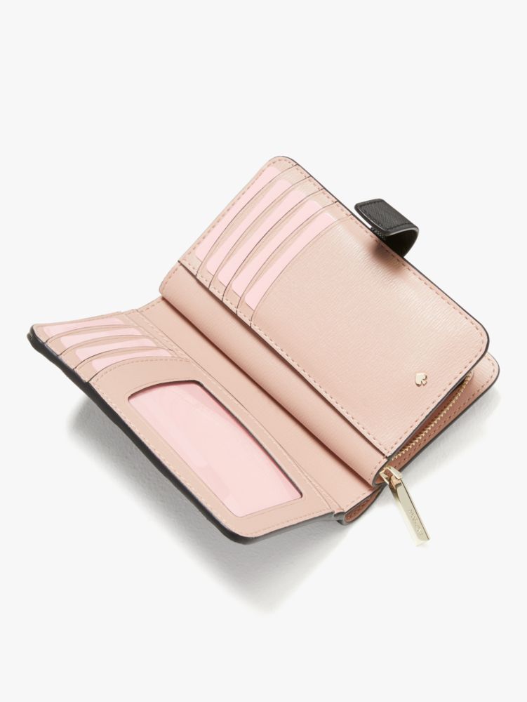 Kate Spade,スペンサー コンパクト ウォレット,ウォームベージュ/ブラック