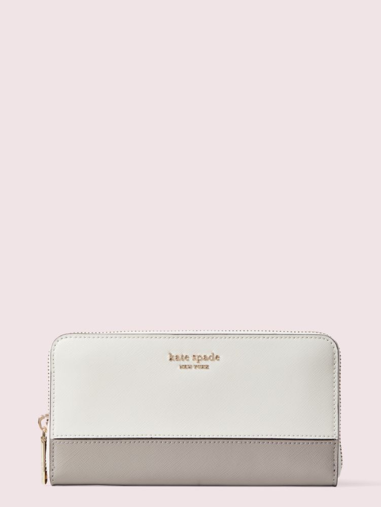 Kate Spade,スペンサー ジップ アラウンド コンチネンタル ウォレット,パーチメントマルチ