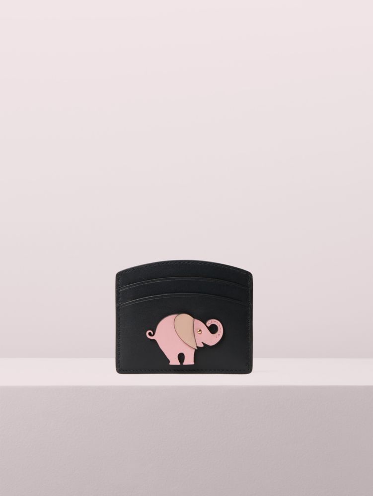 Kate Spade,Appliqué Tiny Elephant Cardholder,