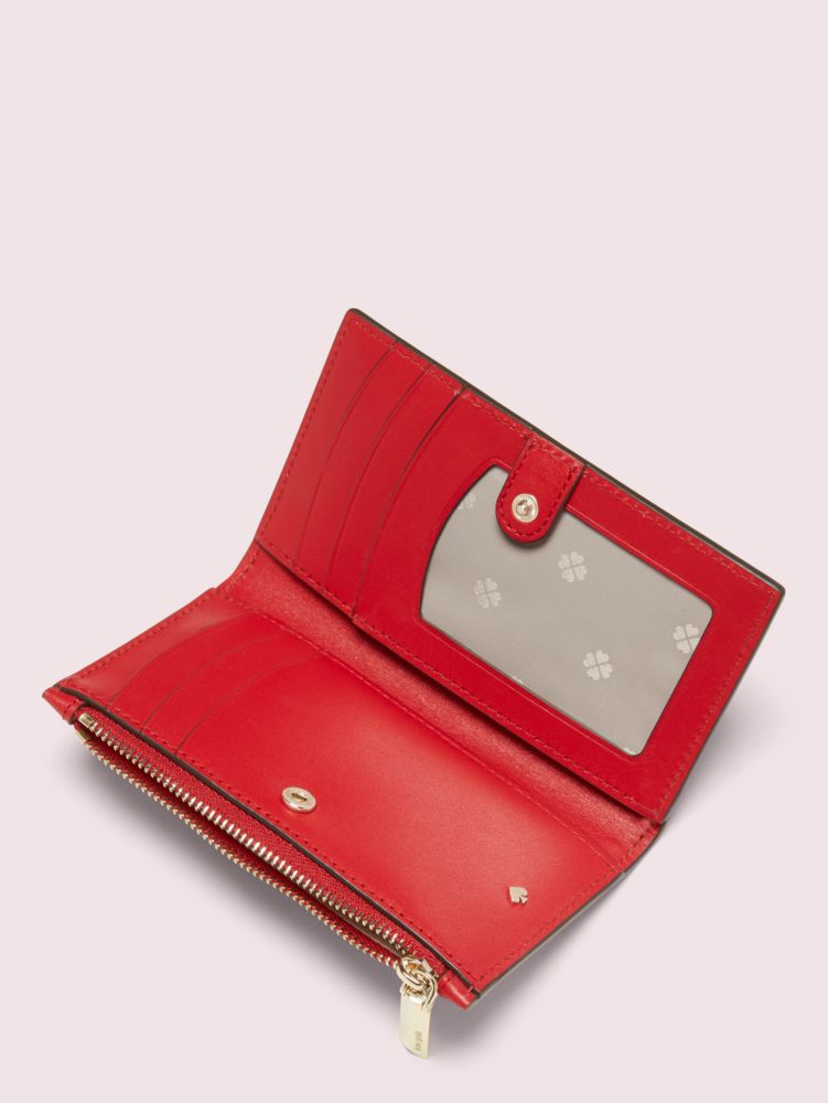 Kate Spade,Beaded Tiny Elephant Small Slim Bifold Wallet,