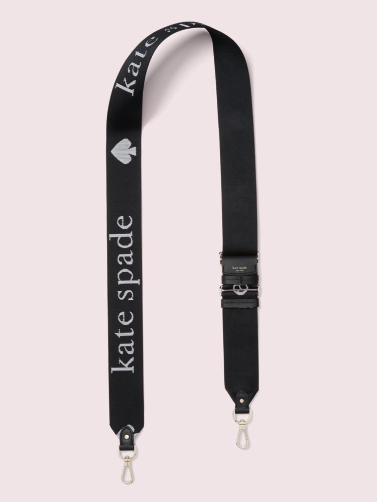 Black Multi Make It Mine Thick Logo Webbed Crossbody Strap