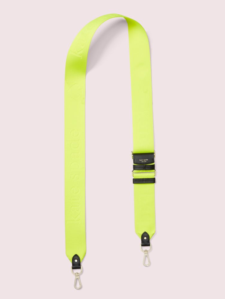 Make It Mine Thick Logo Webbed Crossbody Strap