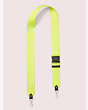 Kate Spade,make it mine thick neon logo webbed crossbody strap,Neon Yellow