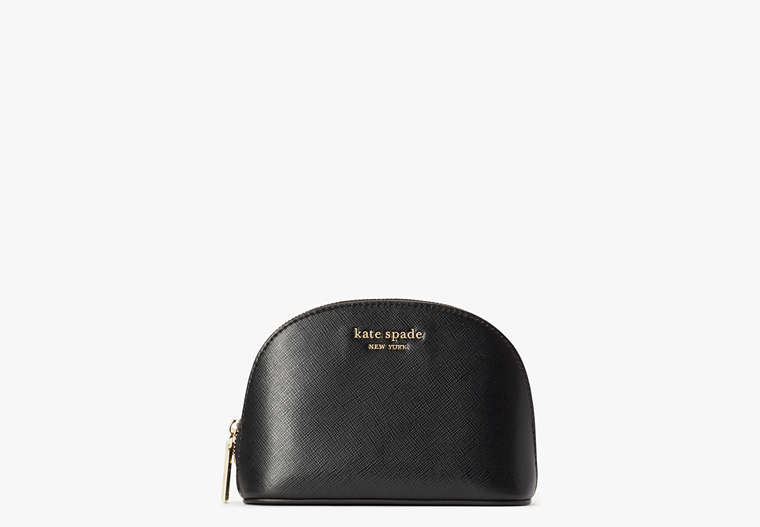Kate Spade,Spencer Small Dome Cosmetic Case,cosmetic bags,Black
