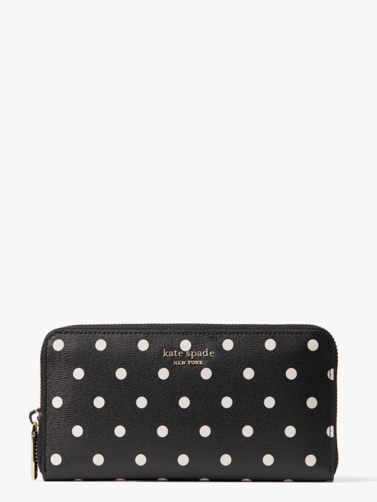 Kate spade pink polka dot wallet hot sale