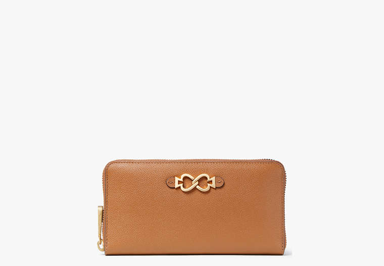 Kate Spade,toujours zip-around continental wallet,Warm Gingerbread