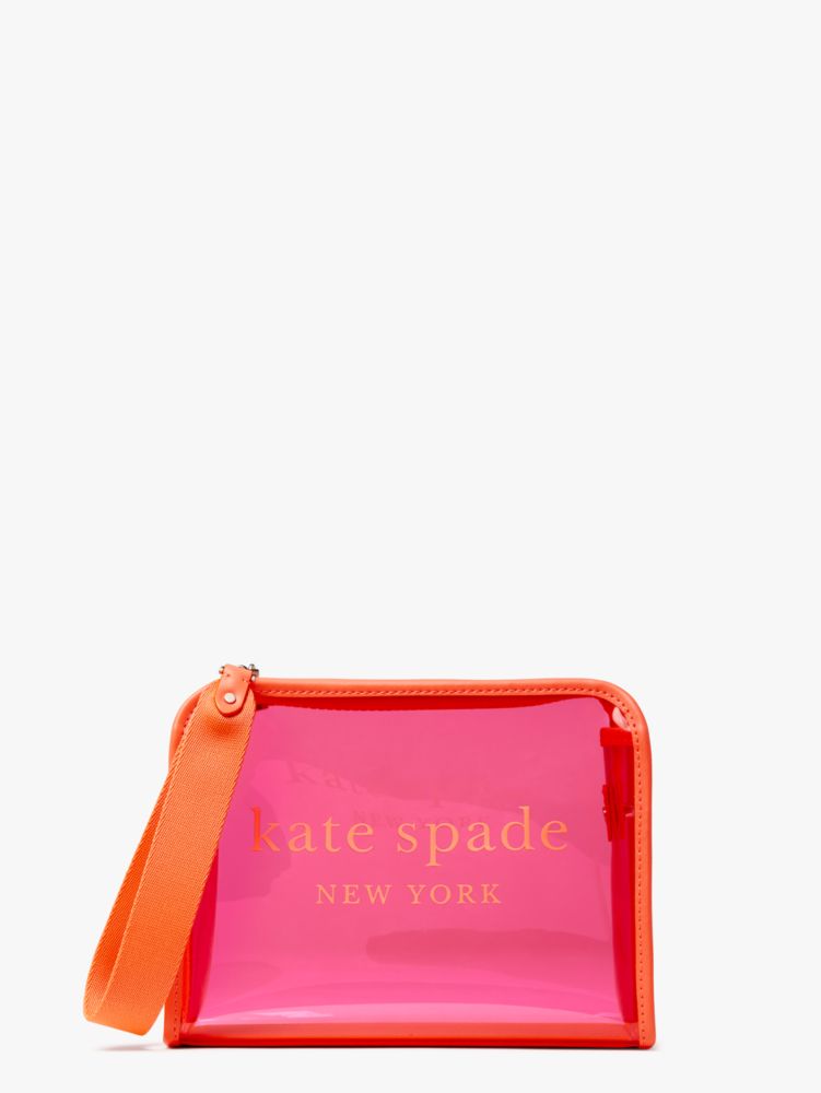 Kate Spade,Market See-through Medium Wristlet,