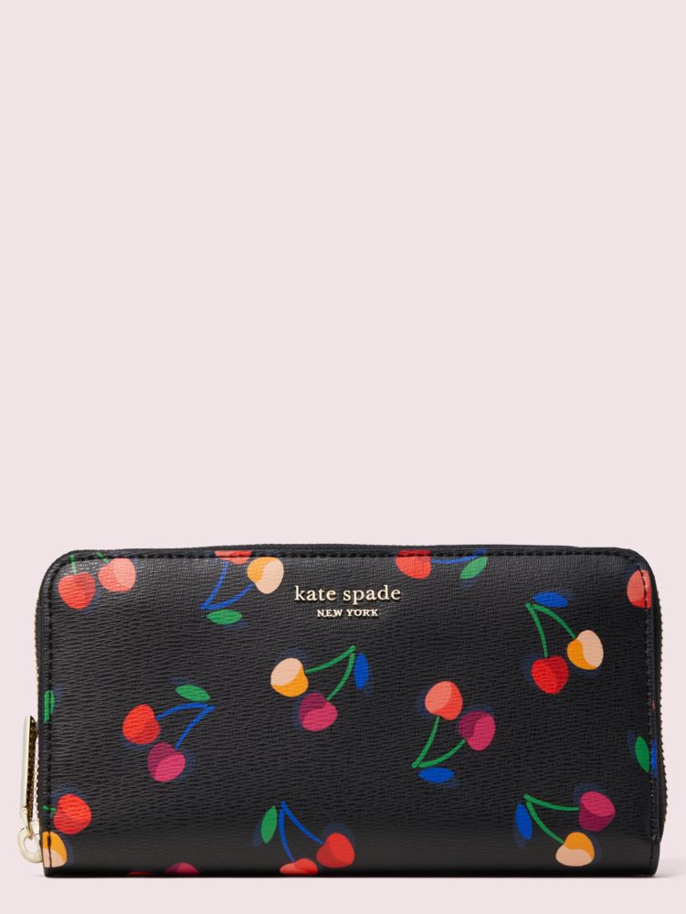 Spencer Cherries Zip Around Continental Wallet | Kate Spade New York