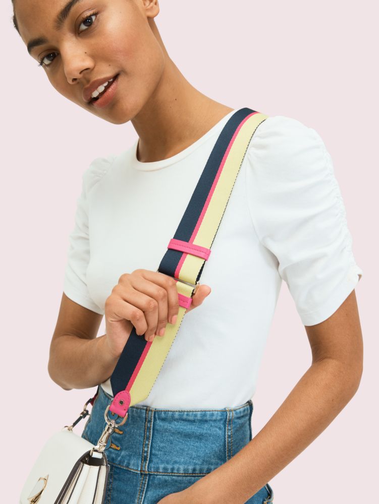 Make It Mine Thick Logo Webbed Crossbody Strap