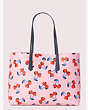 Kate Spade,molly cherries large tote,tote bags,Pink Multi