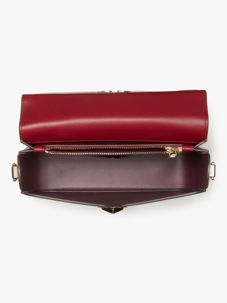 Kate Spade,Nicola Smooth Leather Twistlock Medium Crossbody,