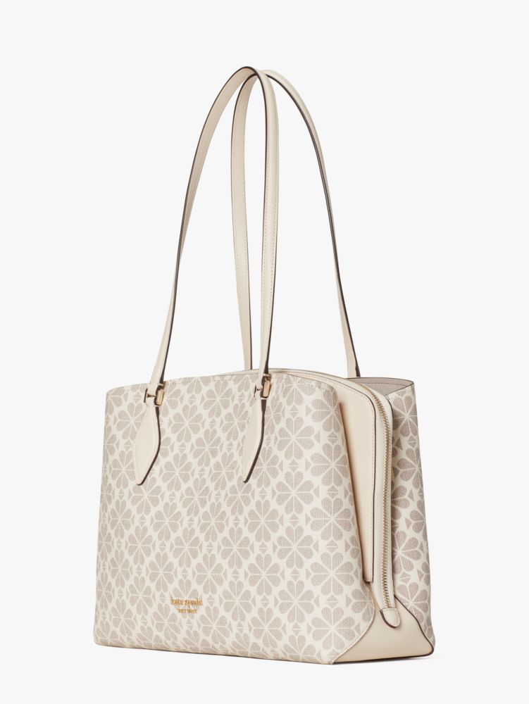 Spade Flower Coated Canvas Zeezee Large Work Tote, , Product