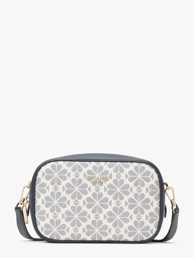 Kate Spade,spade flower coated canvas infinite medium camera bag,crossbody bags,Medium,Slate Blue Multi