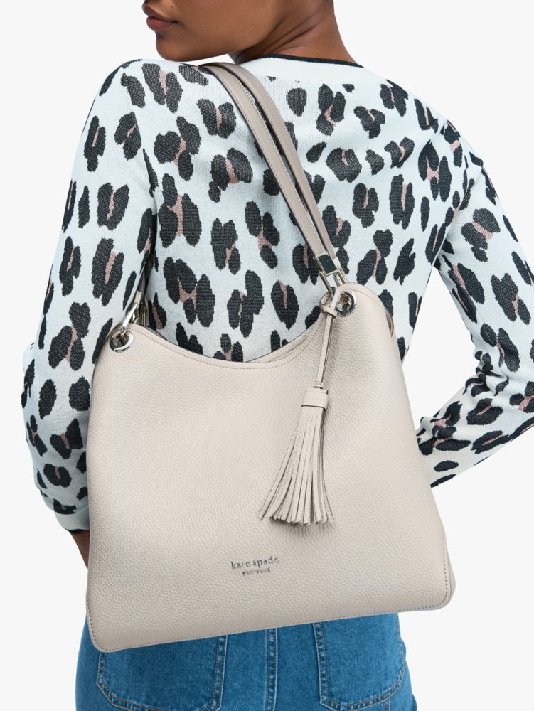 Kate Spade,loop large shoulder bag,shoulder bags,Large,Warm Taupe Multi