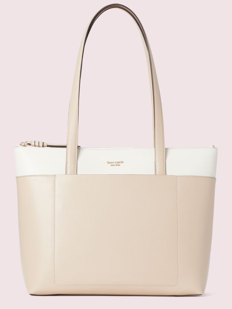 Kate Spade,willow page tote,tote bags,Warm Beige Multi