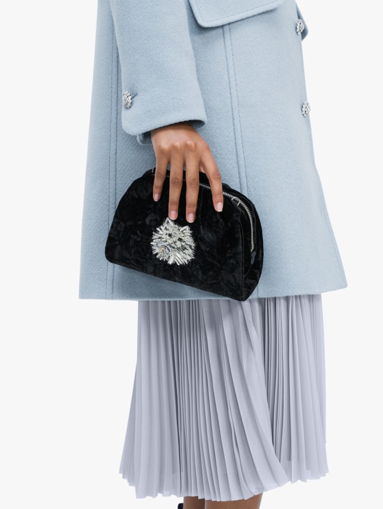 Party velvet cat clutch hotsell