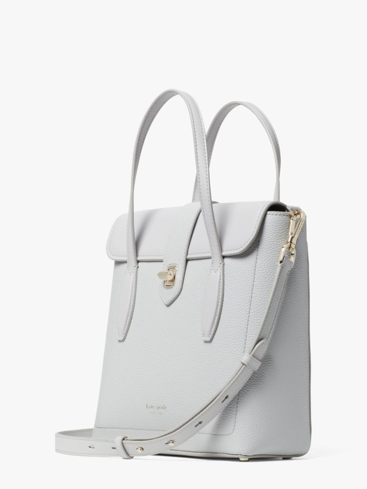 Kate Spade,Essential Medium North South Tote,Leather,Satchel,No Embellishment,Work,Gray