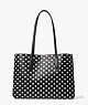 Kate Spade,all day domino dot large tote,tote bags,Black Multi