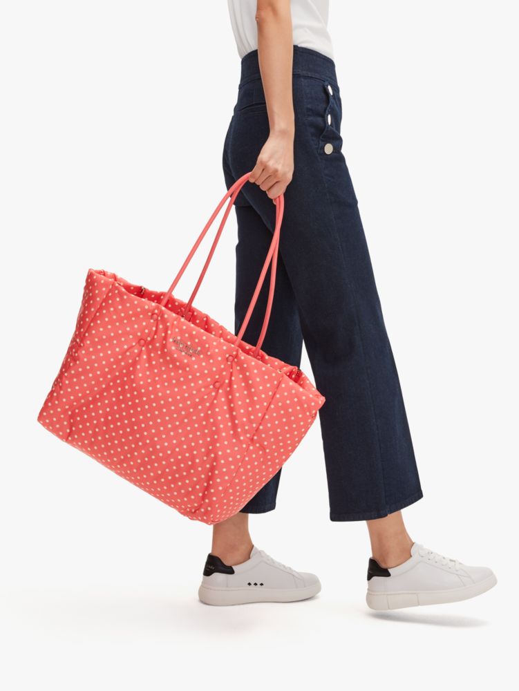 Kate Spade,everything puffy dots large tote,tote bags,Large,