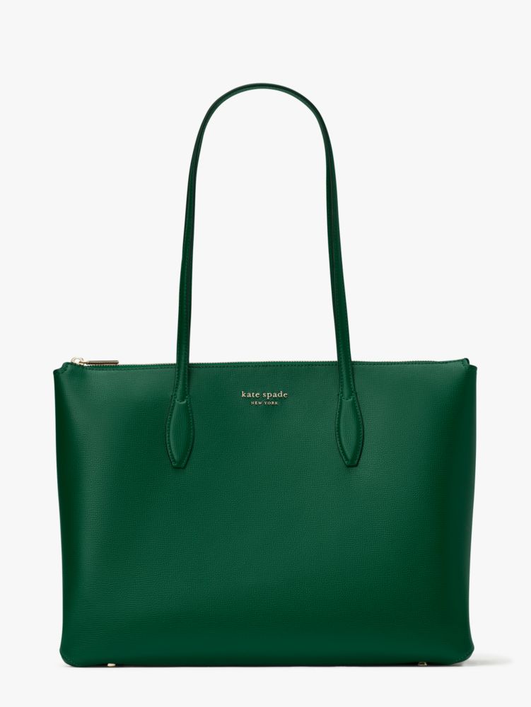 Kate Spade,All Day Large Zip-top Tote,tote bags,Large,Work,Arugula