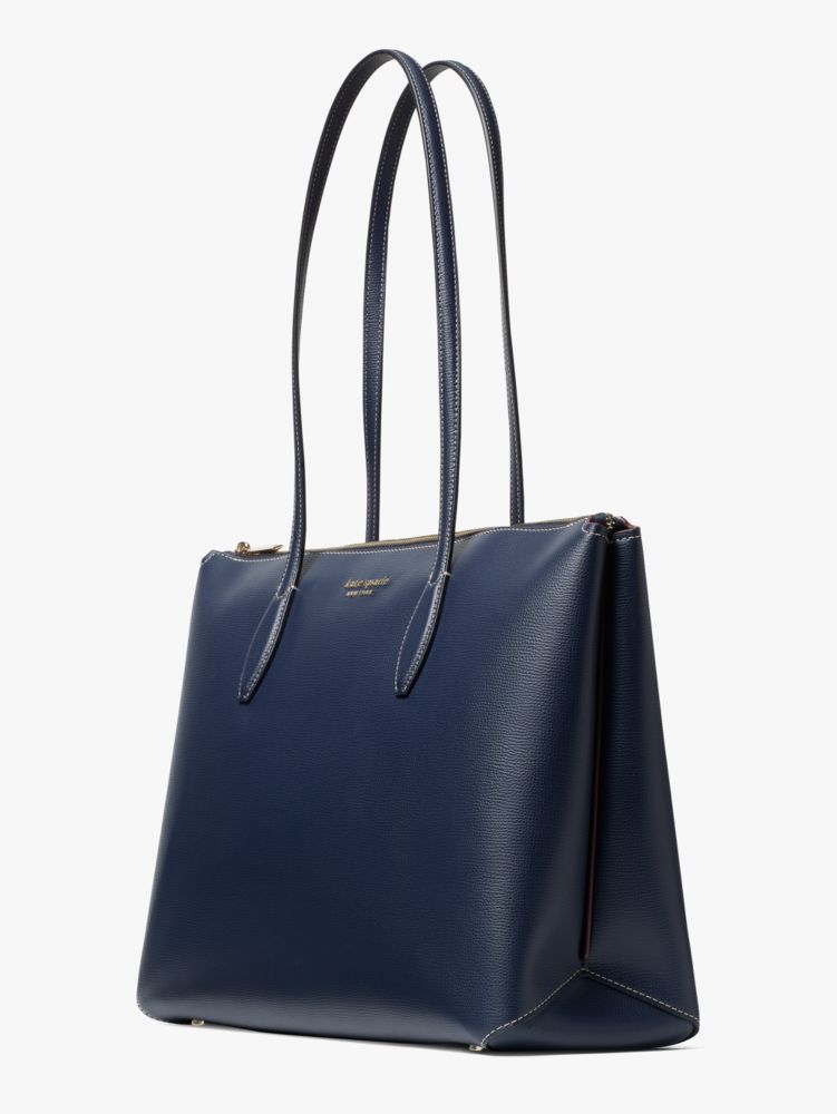 Kate Spade,オール デイ ラージ ジップ トップ トート,バッグ,ブレザーブルー