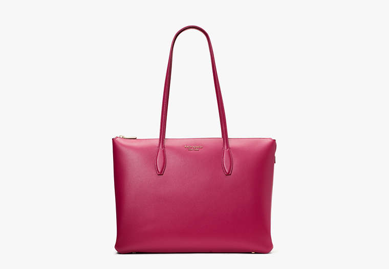 Kate Spade,All Day Large Zip-top Tote,tote bags,Large,Work,Plum Liqueur image number 0