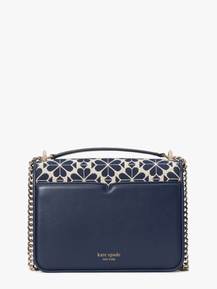 Kate Spade,Spade Flower Jacquard Locket Large Flap Shoulder Bag,