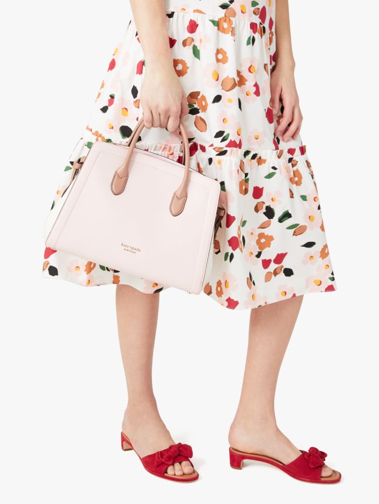 Kate Spade,knott large satchel,satchels,Large,Chalk Pink Multi