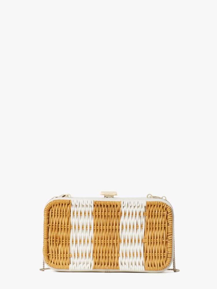 Kate spade cheap straw clutch