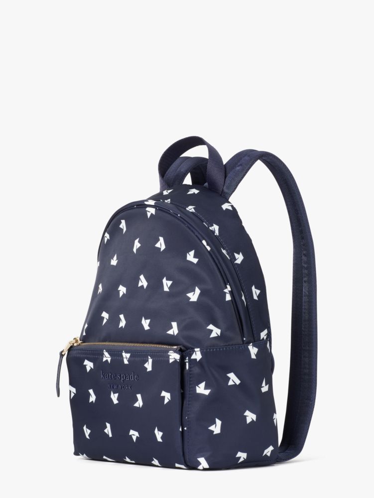 Kate Spade,city pack paper boats medium backpack,backpacks,Medium,Aqua Print