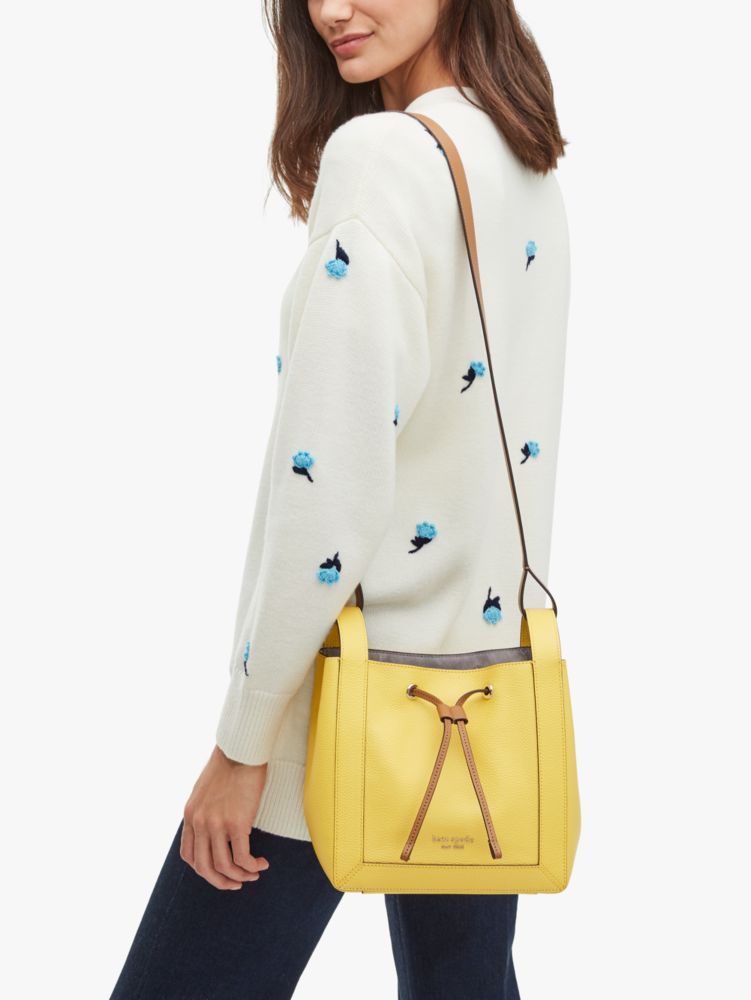 Kate Spade Grab Small Bucket Crossbody Blue Glow Turquoise Multi – Gaby's  Bags