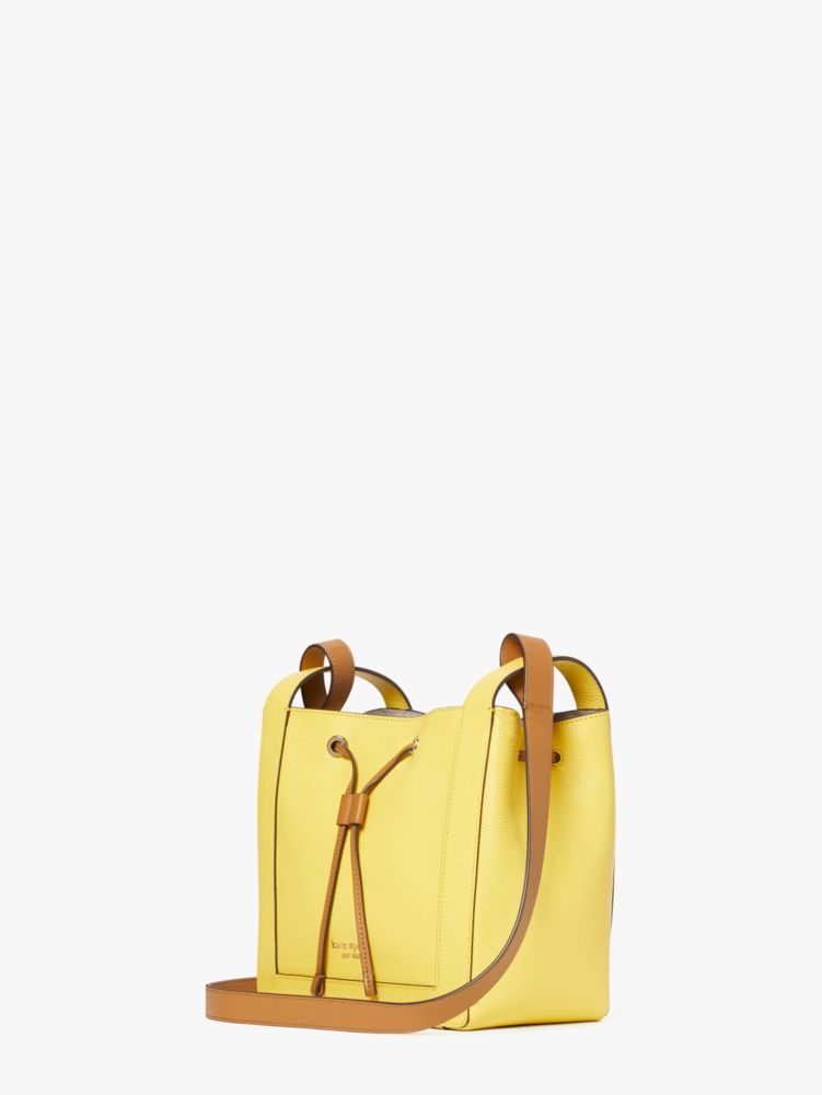 NWT Kate on sale Spade Grab Small Bucket Bag Crossbody Yellow Leather PXR00420