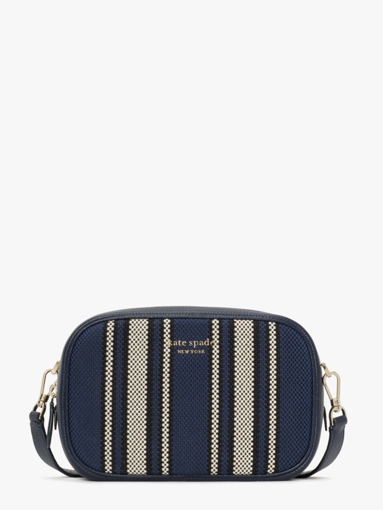 Kate Spade,astrid canvas stripe medium crossbody,crossbody bags,Medium,Blazer Blue Multi