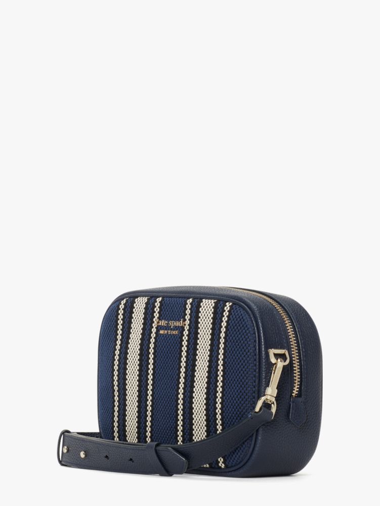 Kate Spade,astrid canvas stripe medium crossbody,crossbody bags,Medium,Blazer Blue Multi