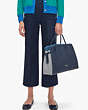 Kate Spade,knott stripe extra-large satchel,satchels,Extra Large,Blazer Blue Multi