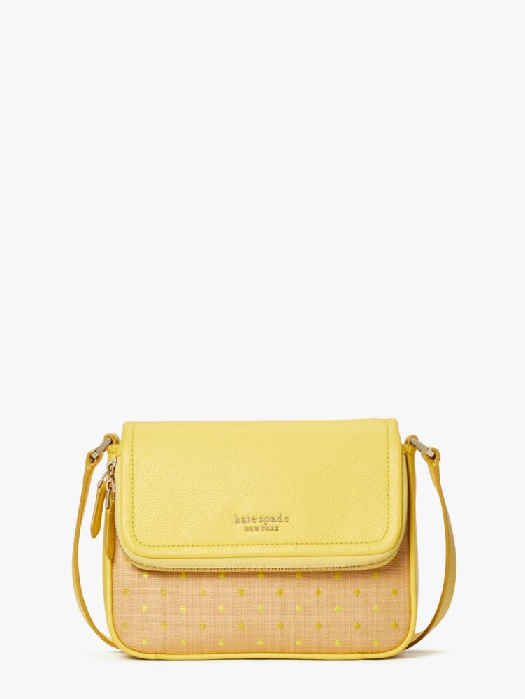 Run Around Raffia Dot Large Flap Crossbody | Kate Spade New York