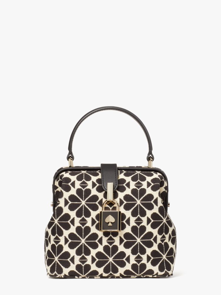 Kate Spade,spade flower jacquard remedy small top-handle bag,crossbody bags,Small,Warm Beige