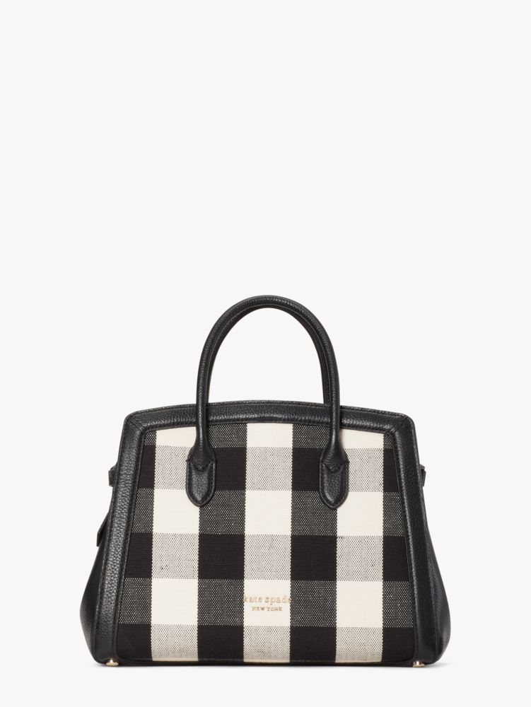 Kate Spade Knott Gingham Medium Saddle Bag, Luxury, Bags & Wallets