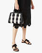 Kate Spade,knott gingham medium satchel,satchels,Medium,Black Multi