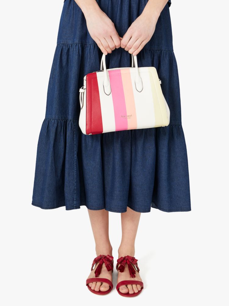 Kate Spade,knott stripe medium satchel,satchels,Medium,