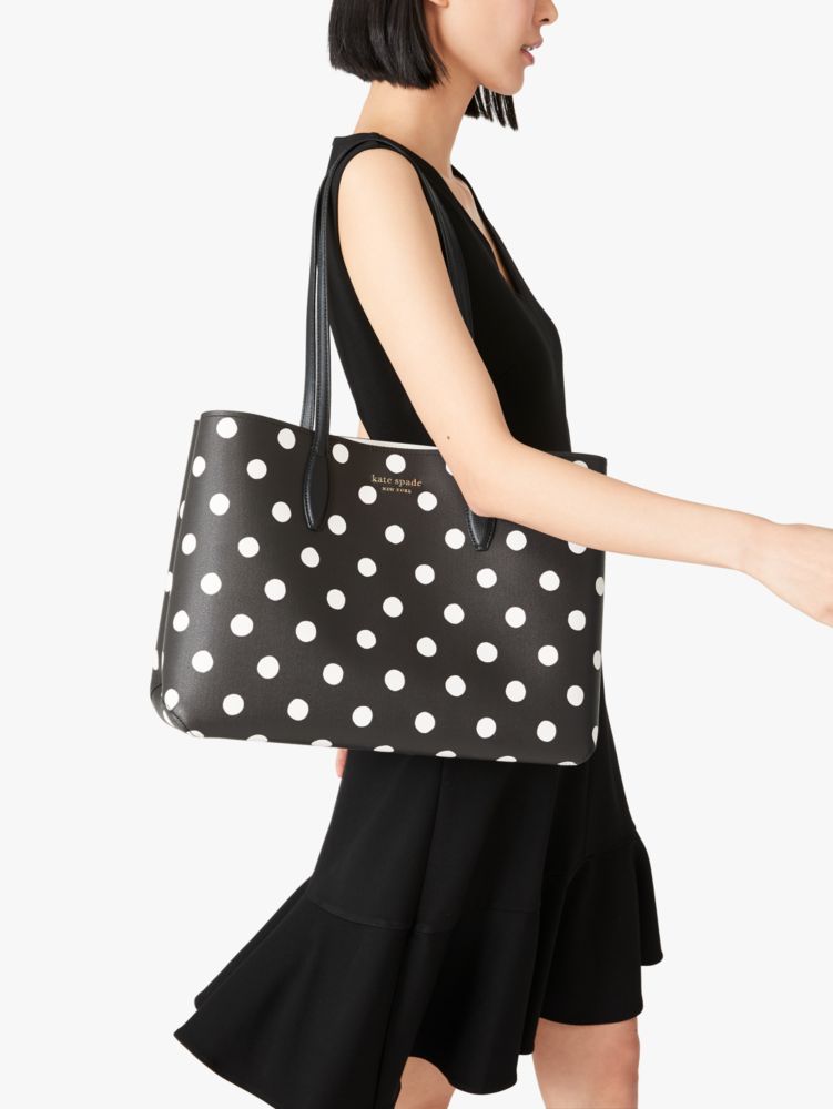 kate spade, Bags, Kate Spade Make Magic Happen Polkadot Canvas Tote Bag