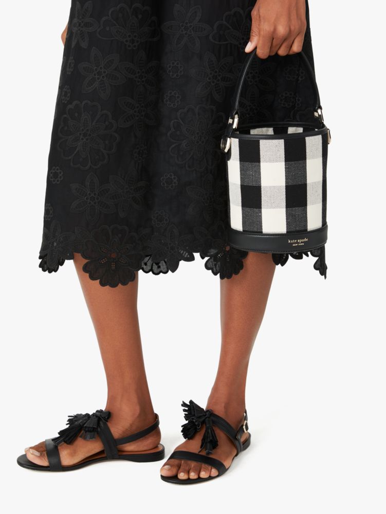 Kate Spade,Picnic Gingham Small Bucket Bag,